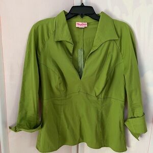 Pinup Couture Olive Blouse